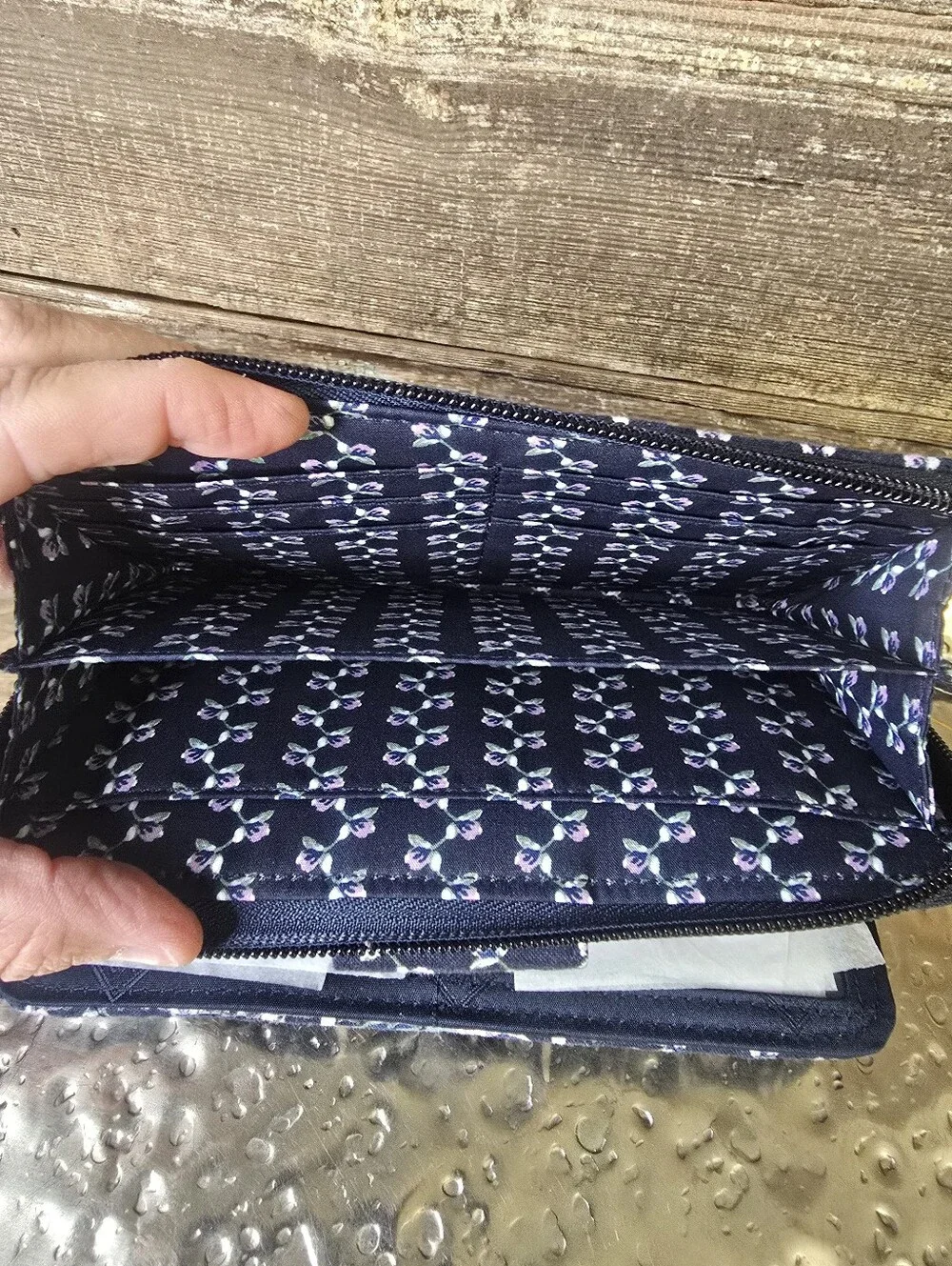 Vera Bradley RFID Turnlock Wallet In Perennial Buds Pattern, NWOT - Picture 6 of 6